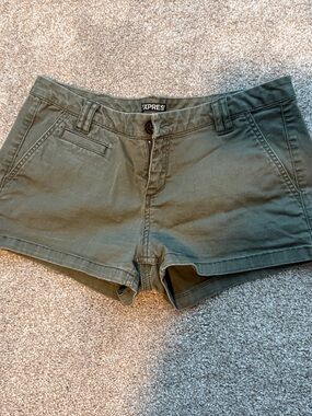 Express Olive Utility Shorts
